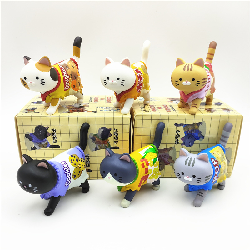 Japanese Snacks - Schattige kattenfiguurtjes in een verrassingsdoos, verpakt