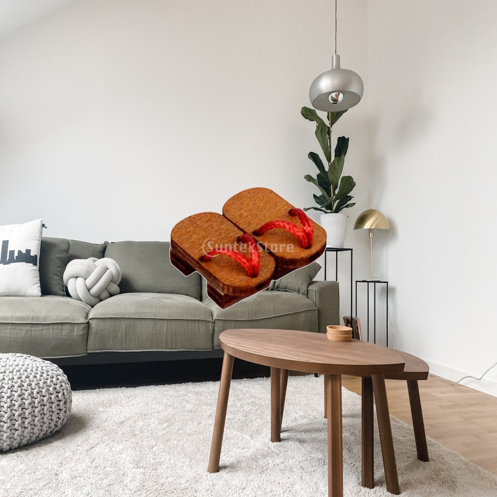 Geta Wooden Sandal - Handgemaakte mini houten geta-sandalen voor poppen,